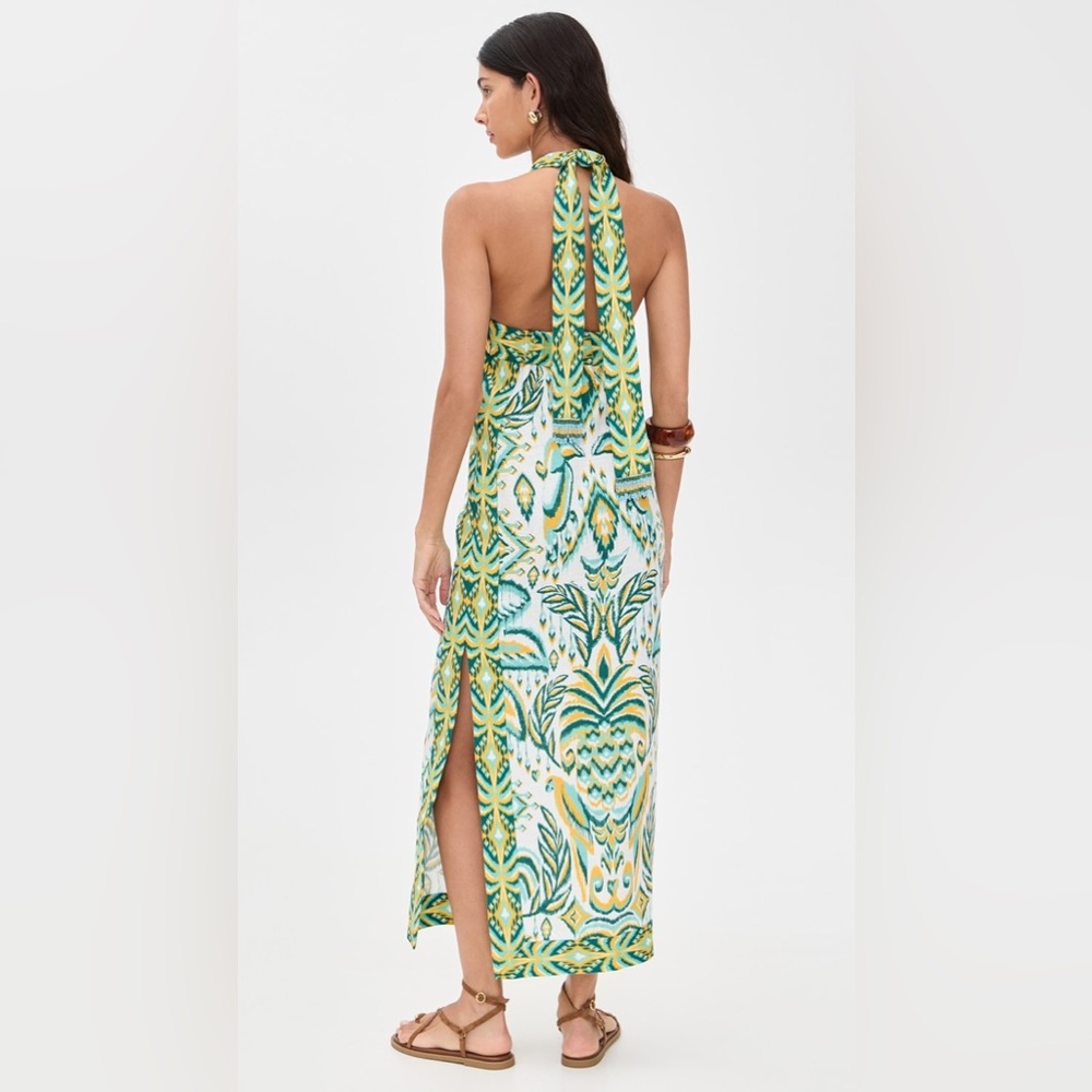 NWT Farm Rio Tropical Tapestry Off-White Halter Neck Dress | XS - Picture 3 of 10